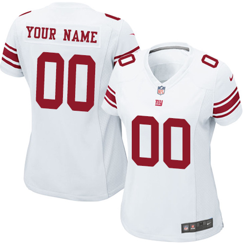 Women's Elite Nike Jersey White Road - Customized NFL New York Giants